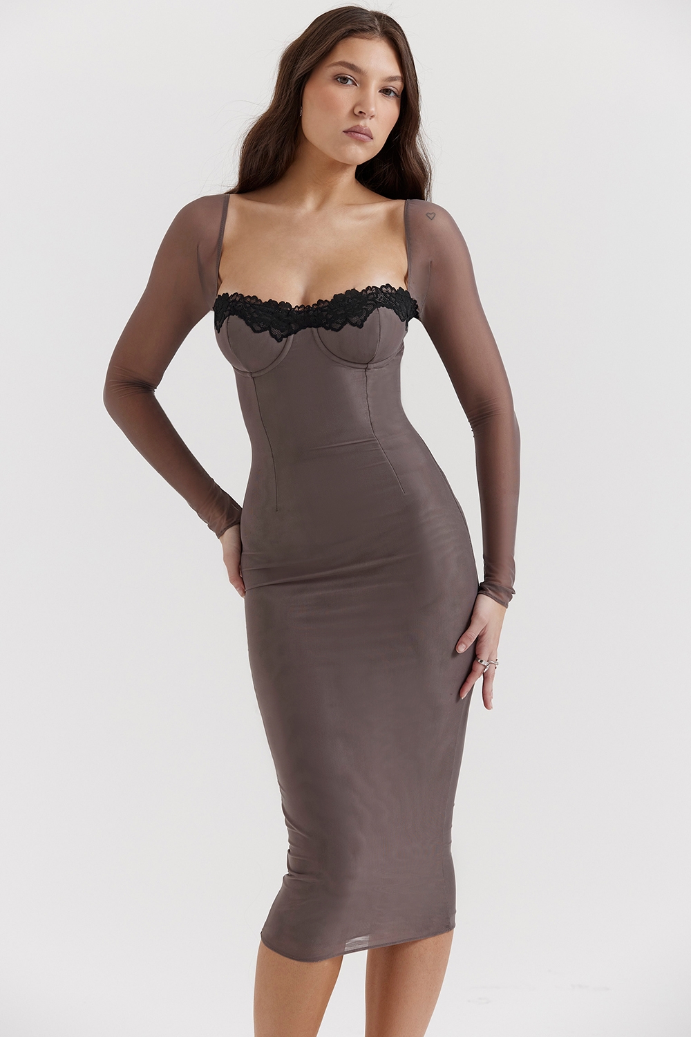 Seraphina-Smoke Corset Dress
