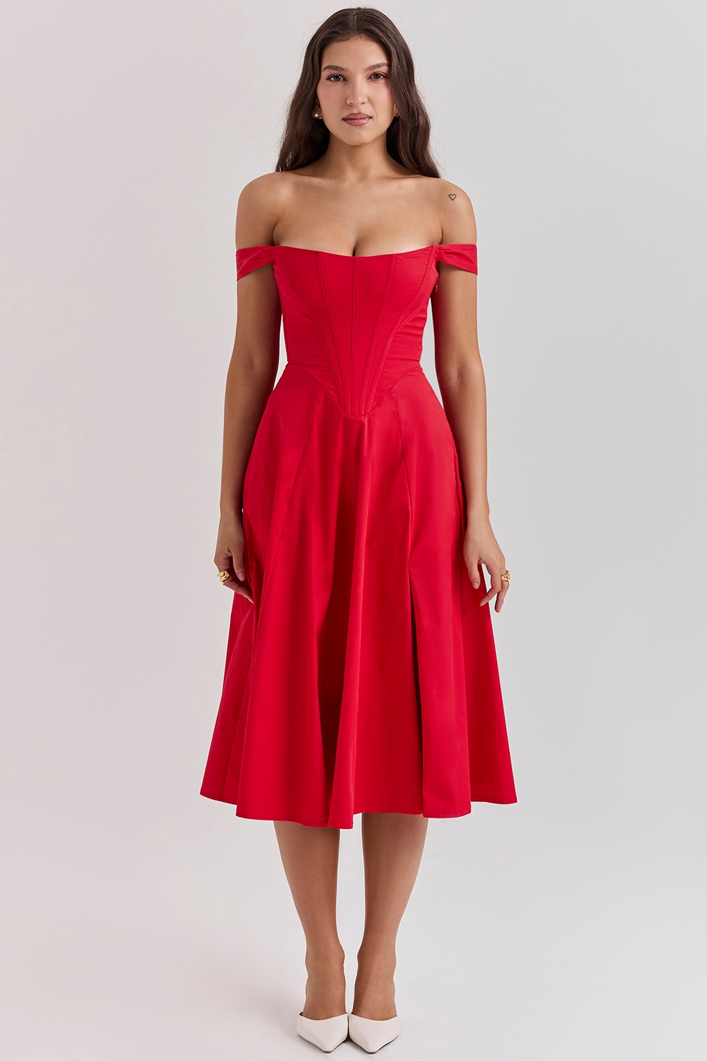 Saira-Scarlet Midi Sundress