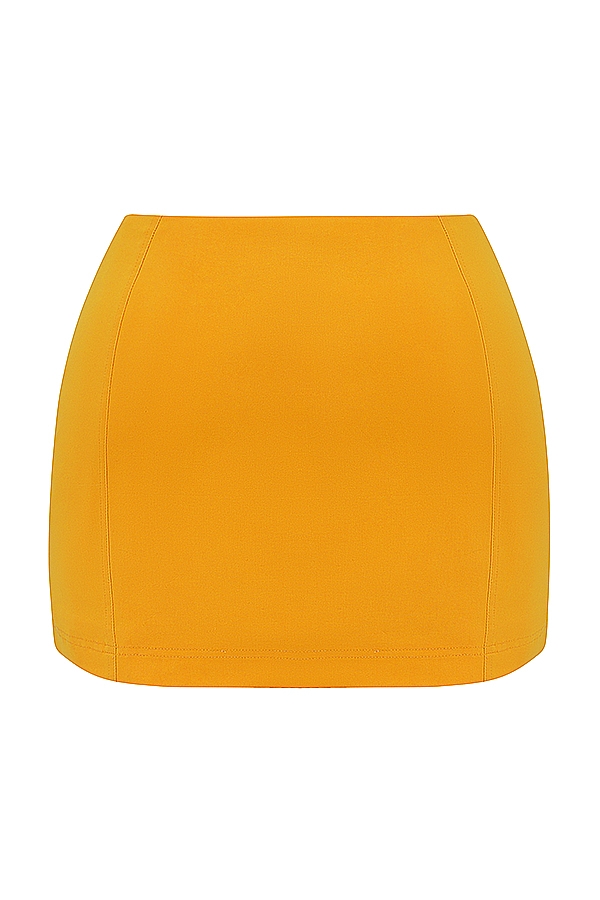 Nisha-Tangerine Sculpting Mini Skirt