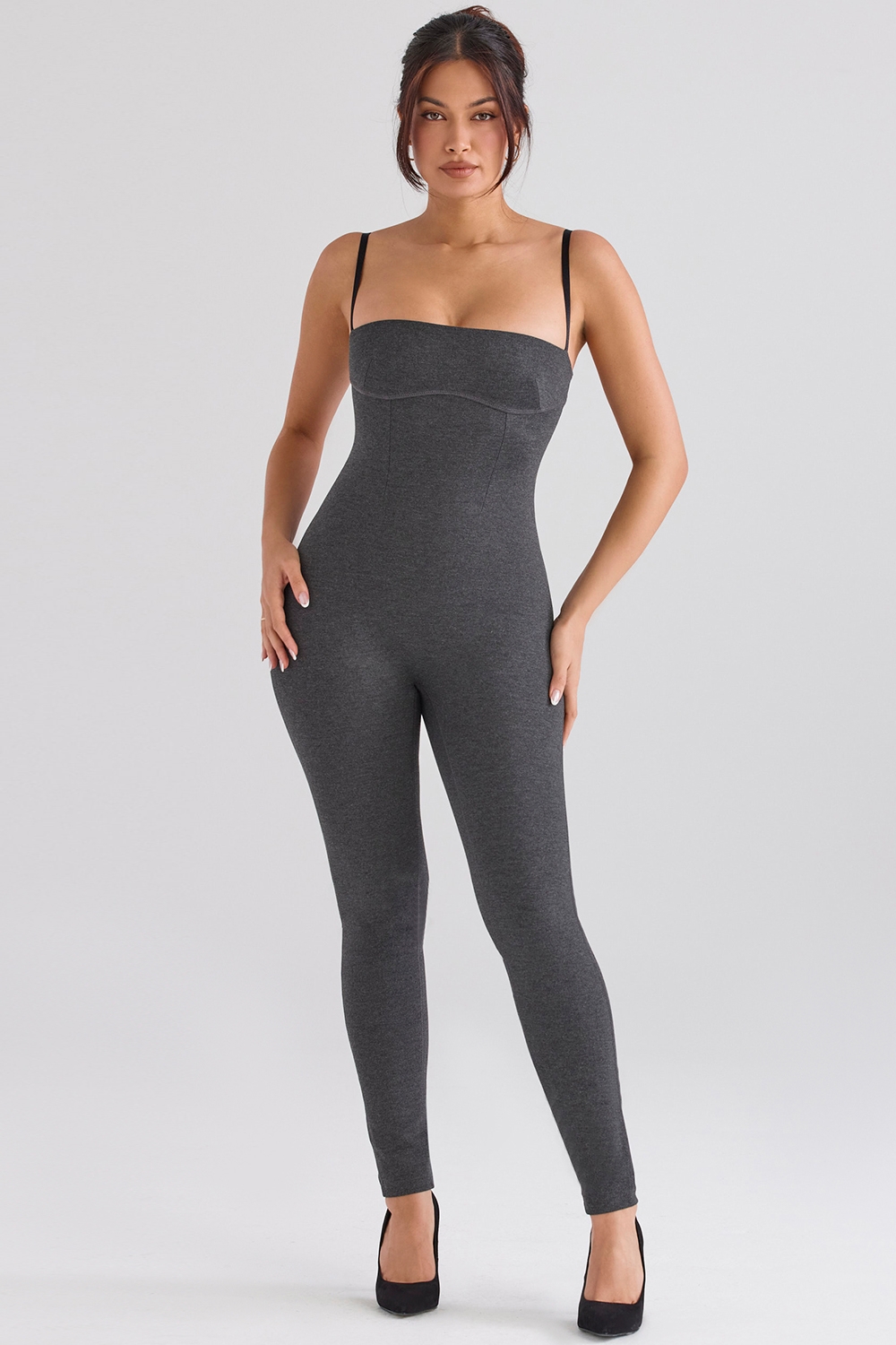 Luisa-Charcoal Loungewear Jumpsuit - SALE