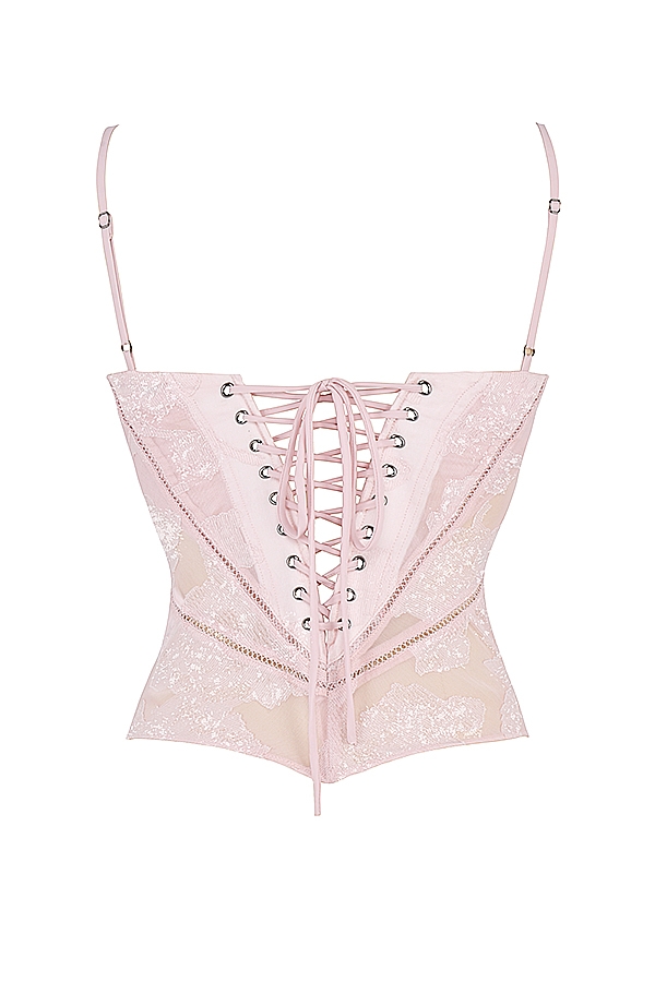Lisette-Pink Floral Lace Camisole