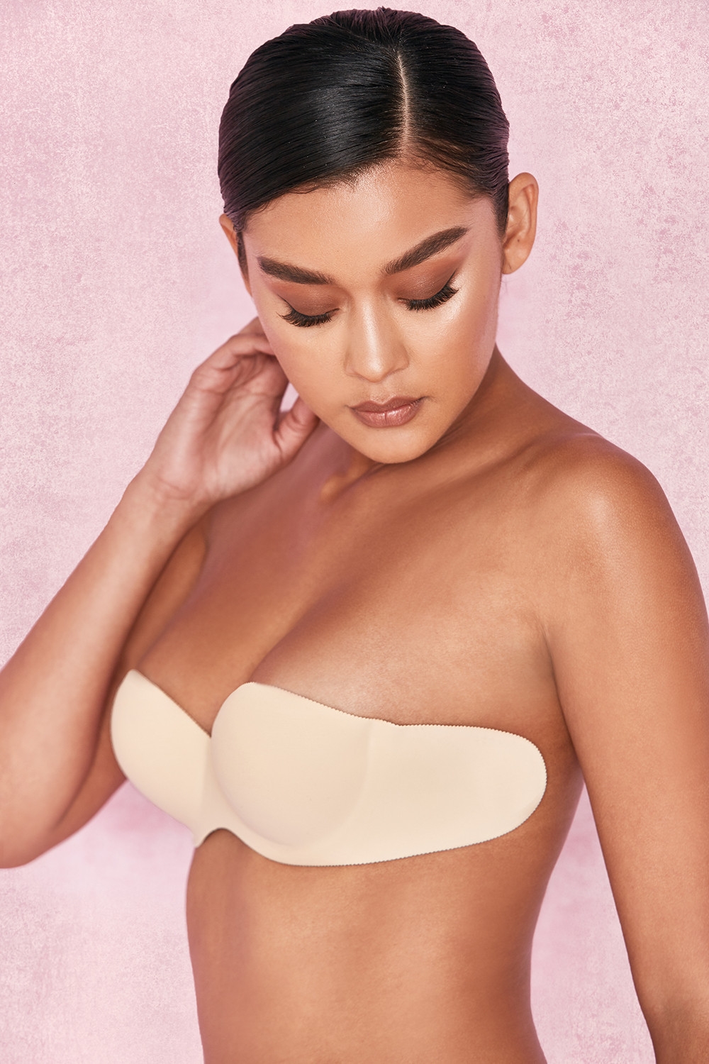 Strapless Backless Moulded Sticky Bra - Beige