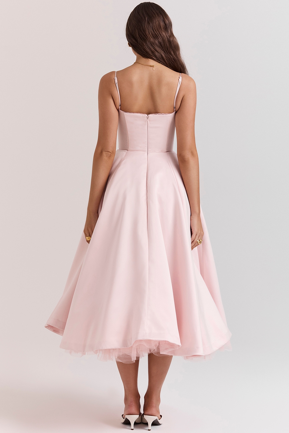 Mademoiselle-Ballerina Pink Midi Dress