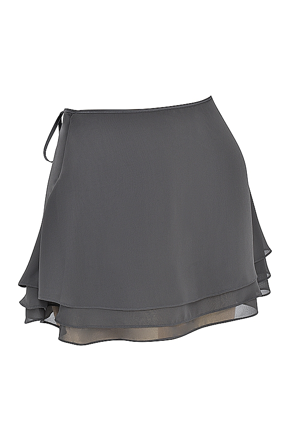 Clarice-Shadow Floaty Layered Mini Skirt