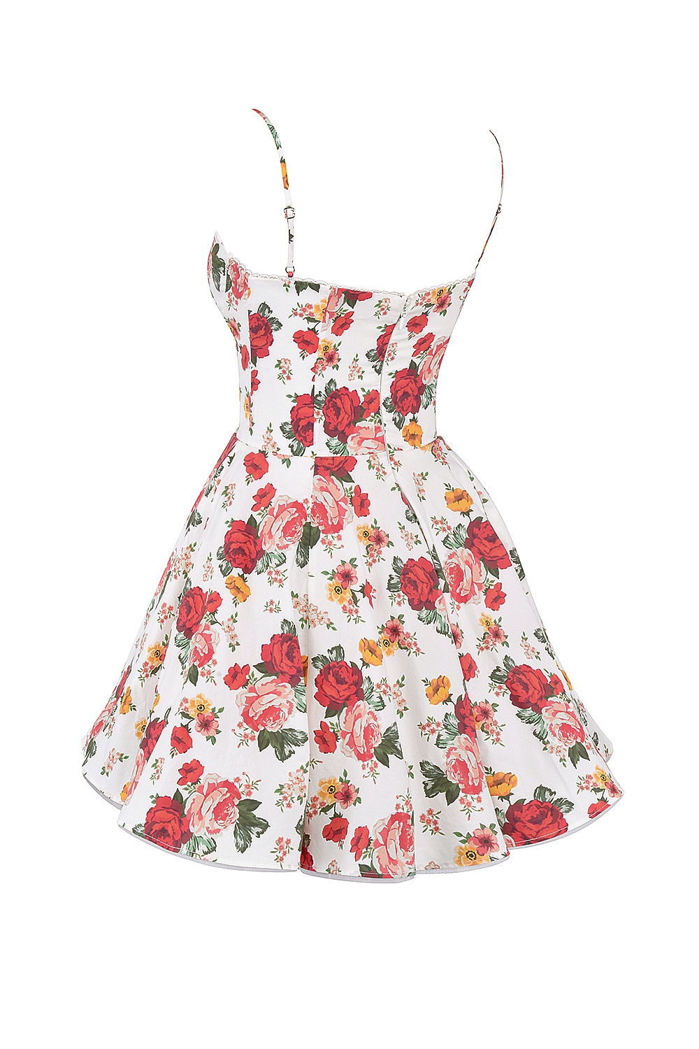 Minimoiselle-Italian Rose Print Tulle Mini Dress