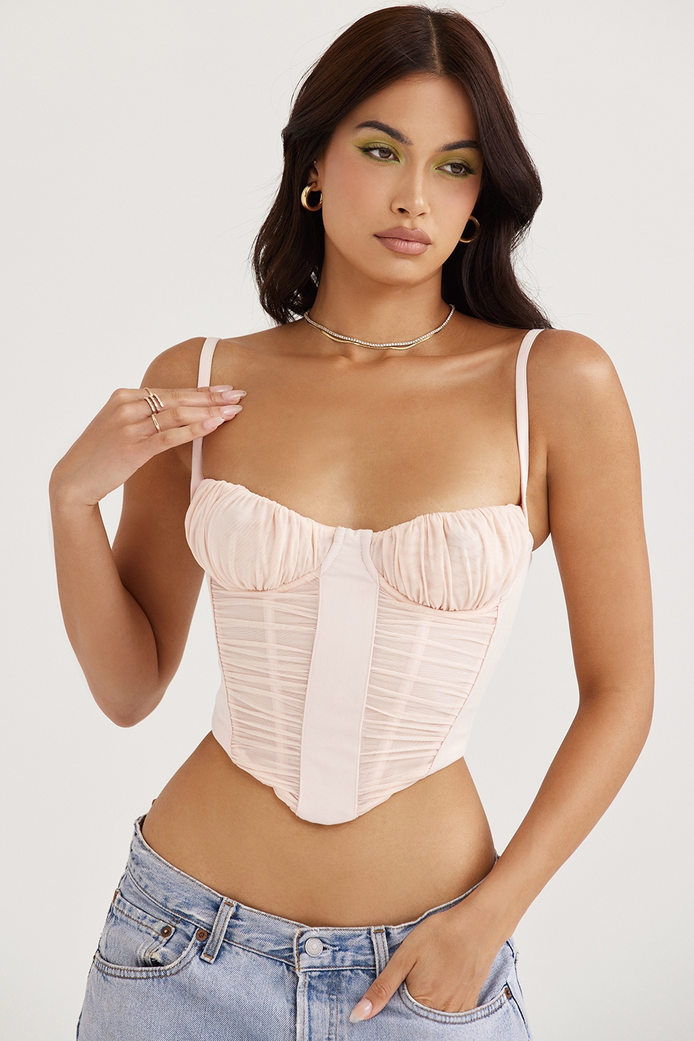 Rochelle-Peony Gathered Corset