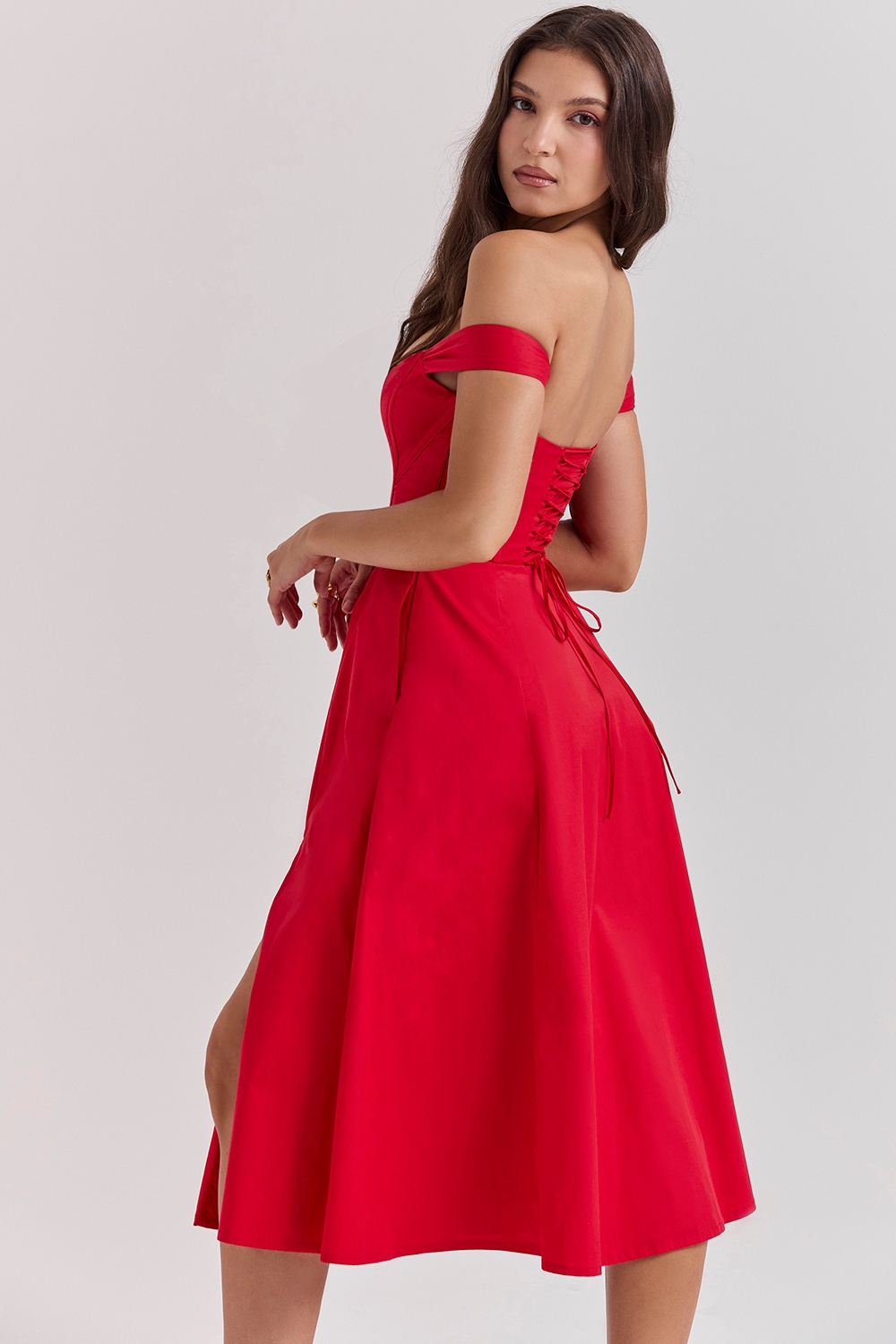 Saira-Scarlet Midi Sundress