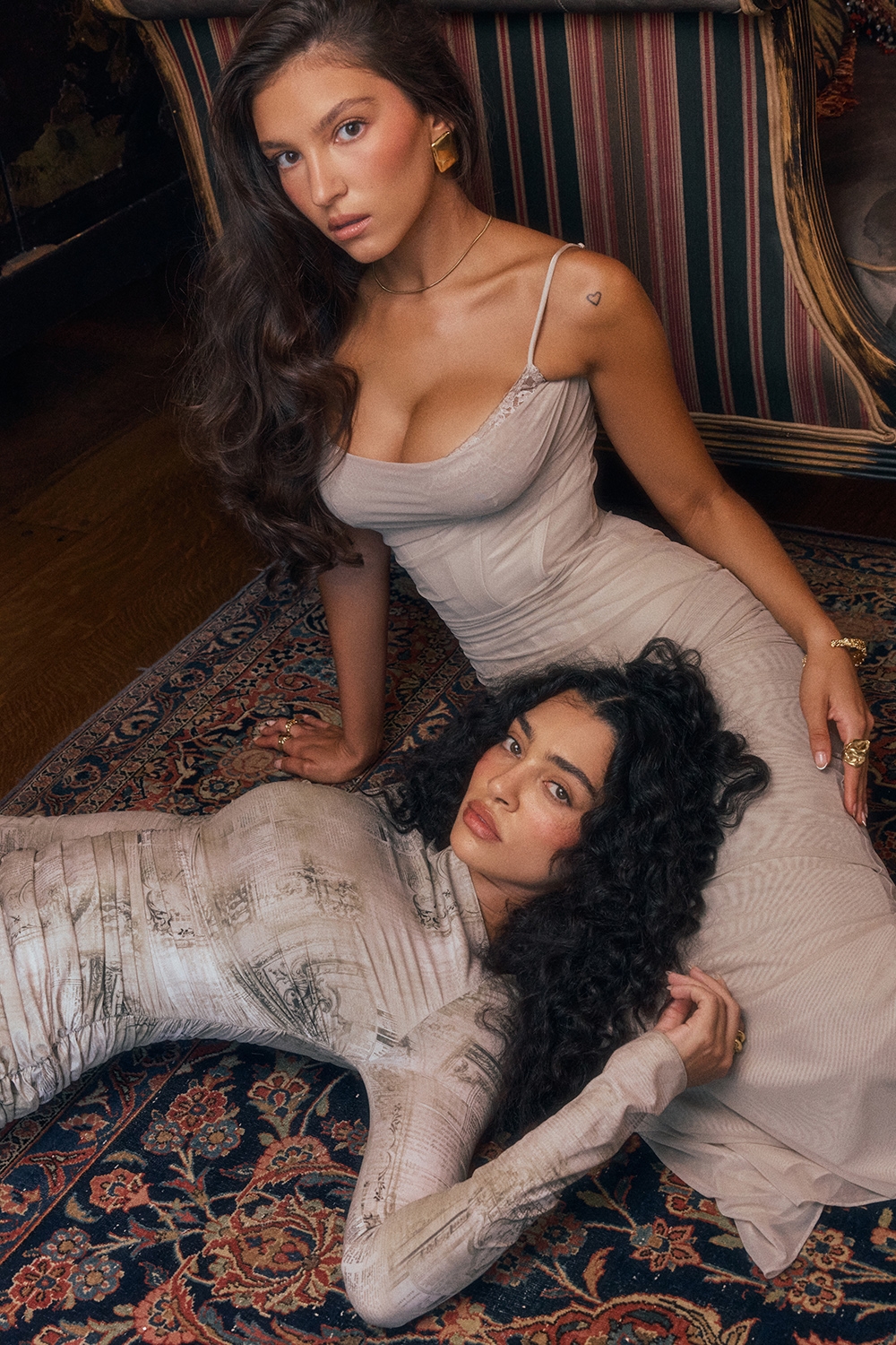 Lanetta-Pale Sage Print Maxi Dress