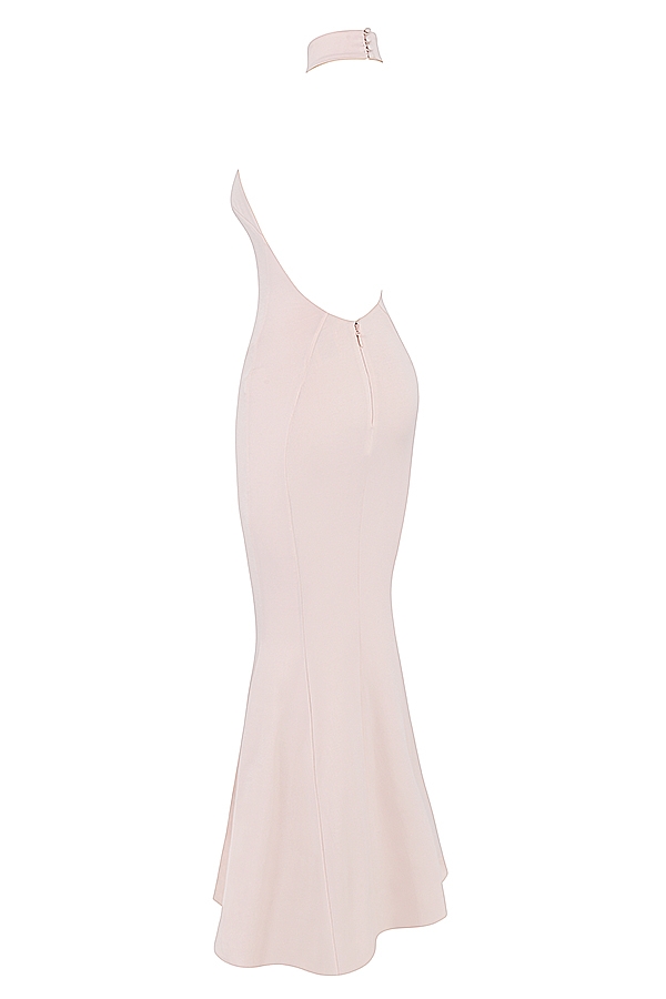 Juliette-Blush Halter Gown