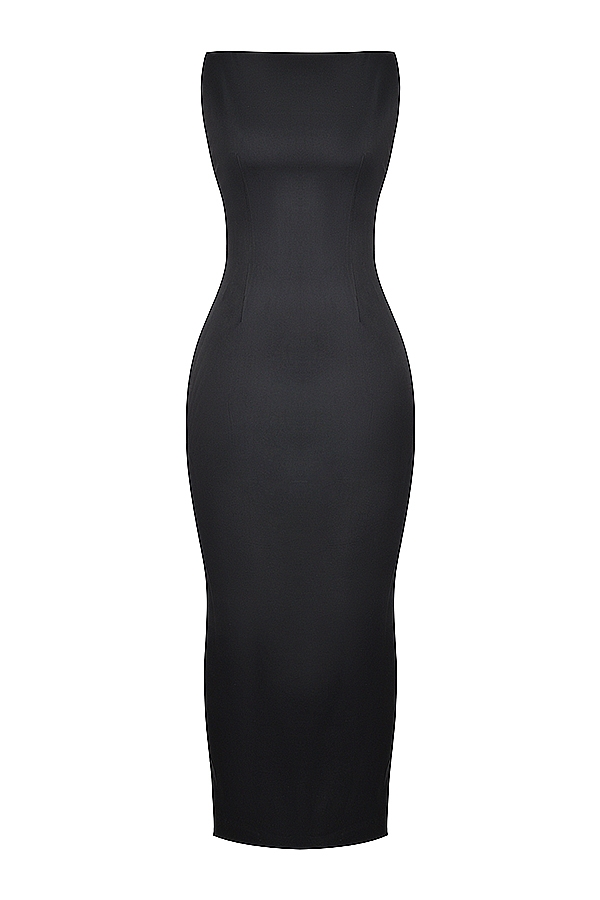 Filomena-Black Maxi Dress