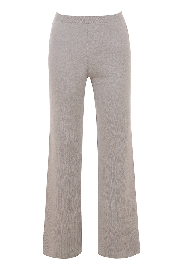 Hunter-Grey Cashmere Straight Leg Trousers