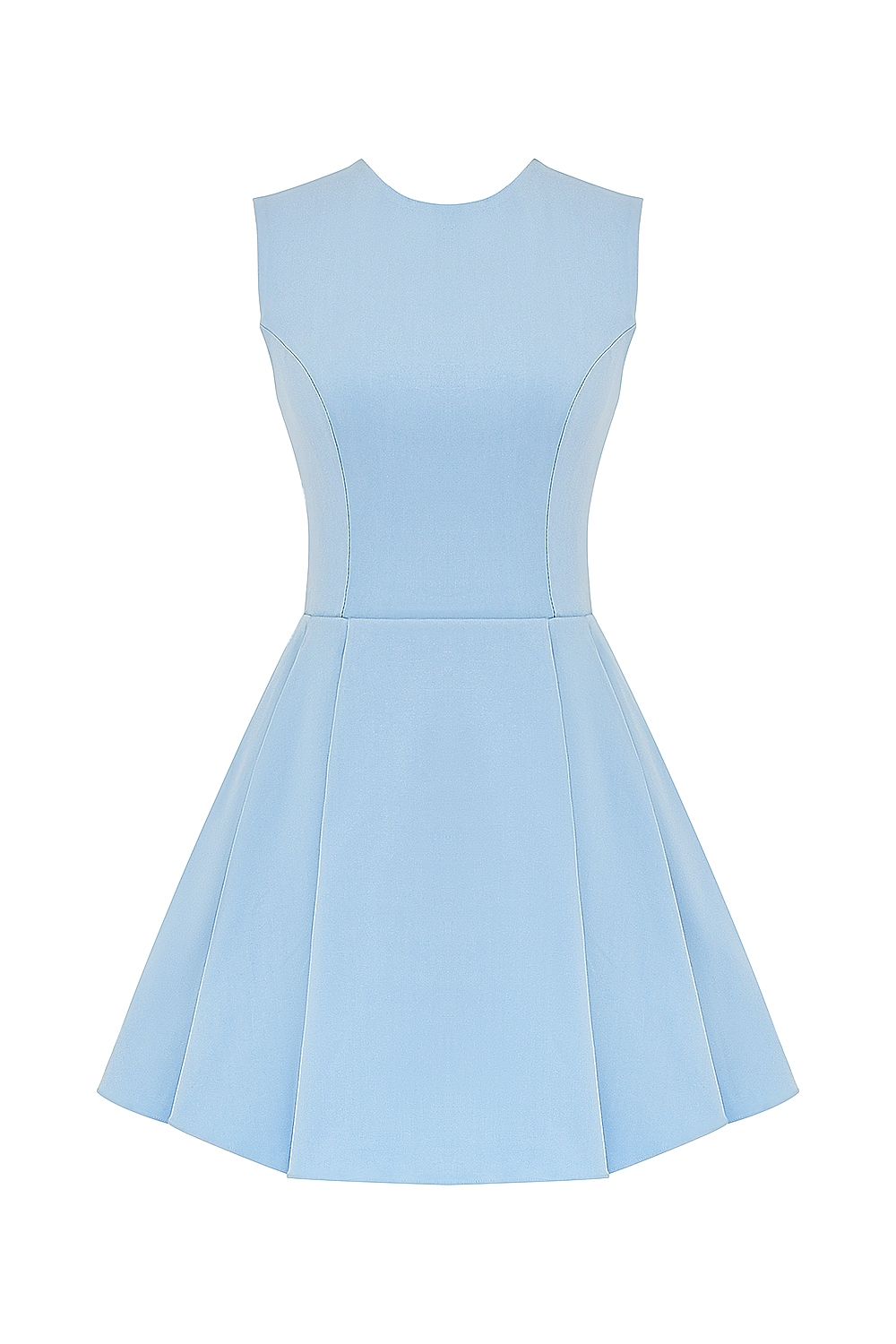 Ingrid-Tuscan Blue Twill Mini Dress