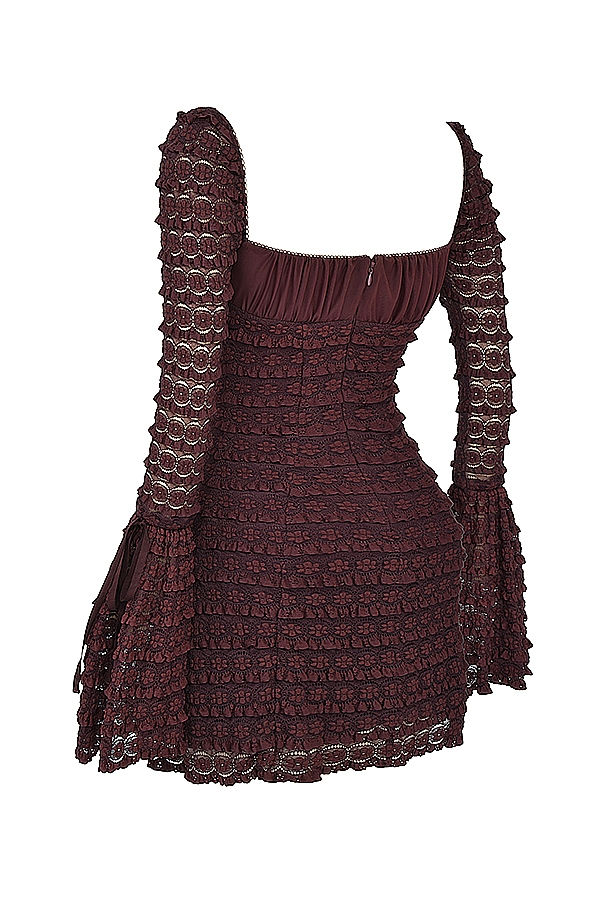 Marisa-Espresso Lace Dress