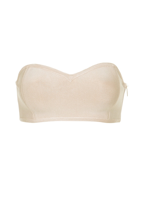 Naked-Beige Bandage Strapless Bra