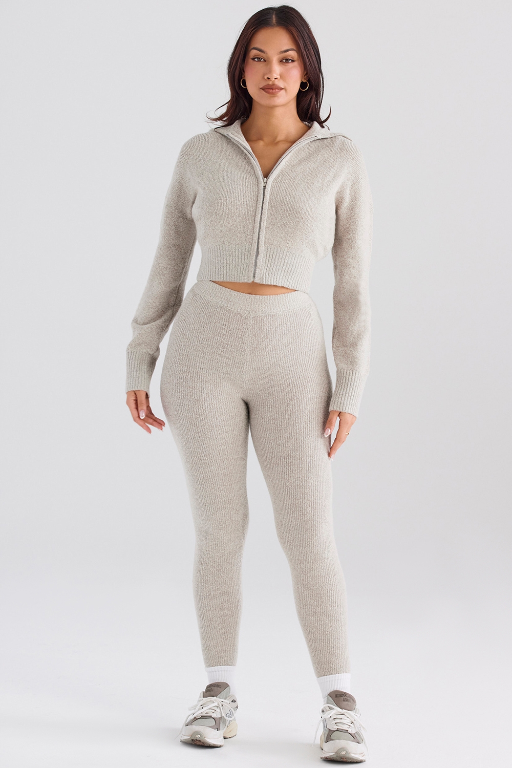 Sydney-Opal Ribbed Knit Leggings - SALE