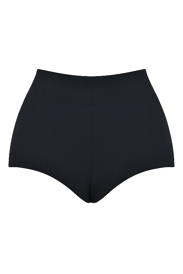 Tahni-Black High Waisted Shorts