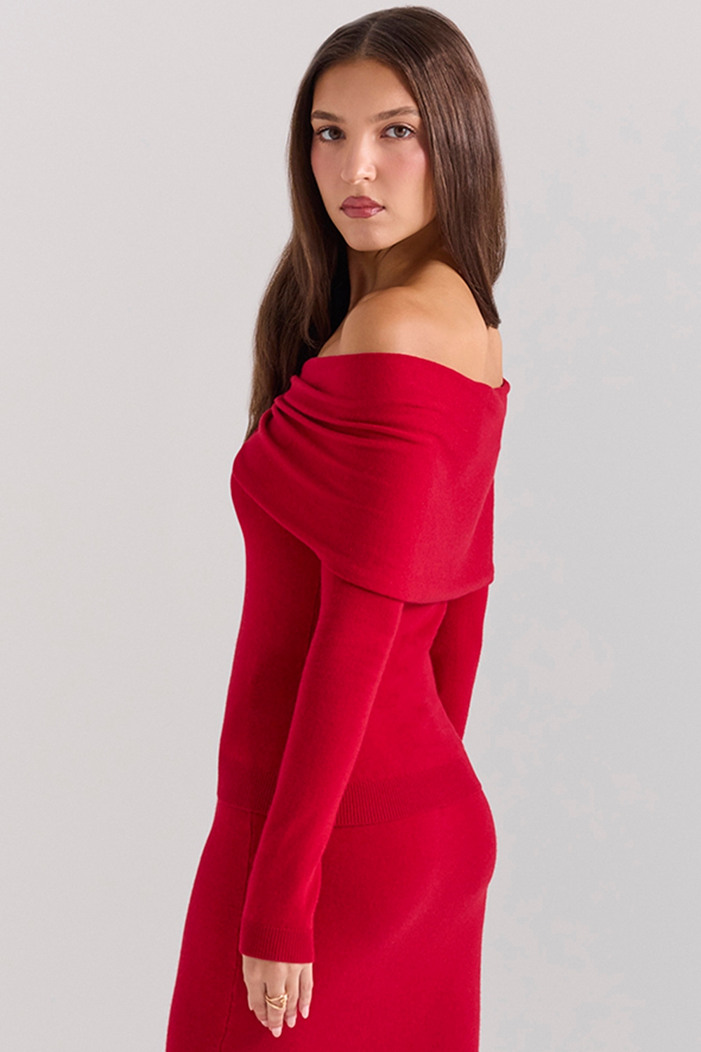 Amaryllis-Holly Red Cashmere Blend Sweater