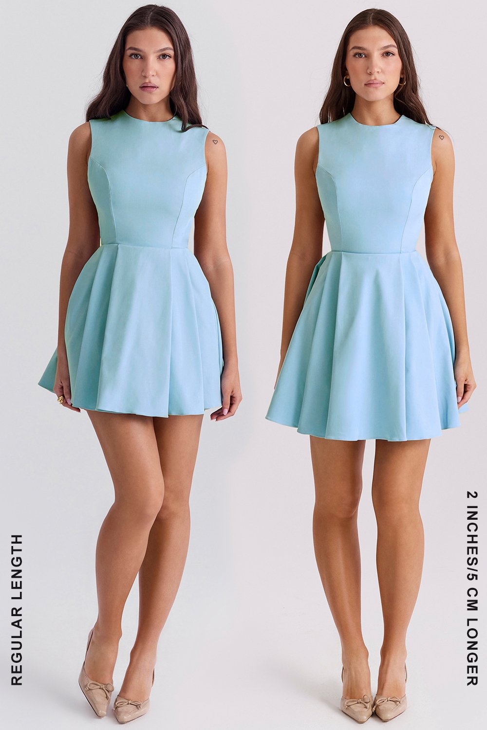 Ingrid-Tuscan Blue Twill Mini Dress
