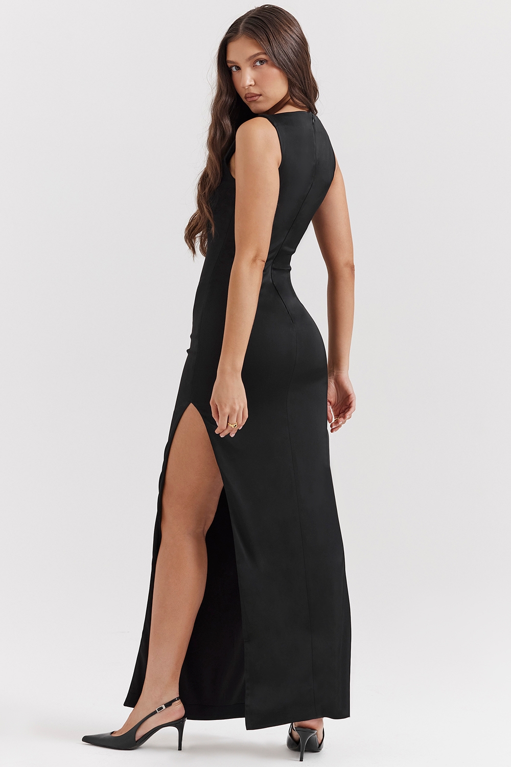 Filomena-Black Maxi Dress