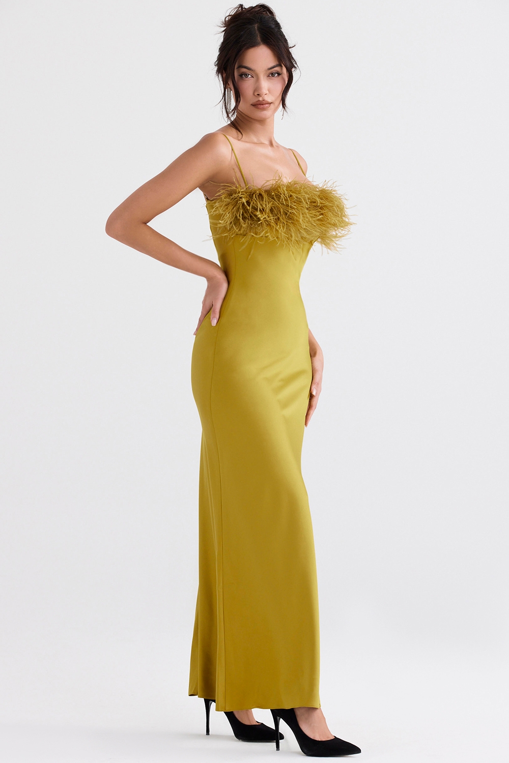 Renee-Chartreuse Maxi Dress