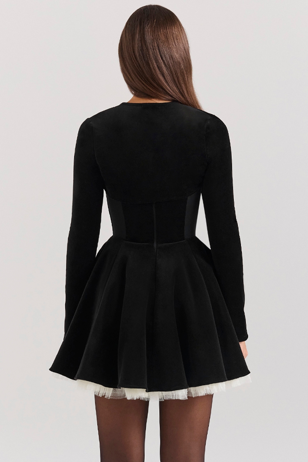 Harmony-Black Stretch Velvet Cropped Bolero