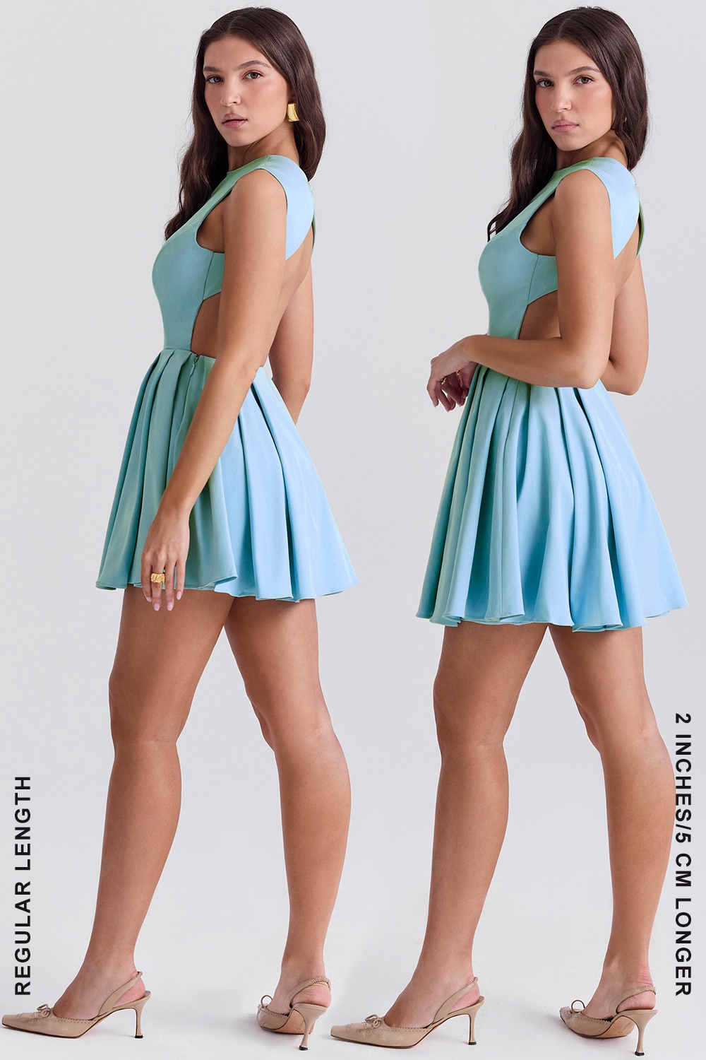 Ingrid-Tuscan Blue Twill Mini Dress