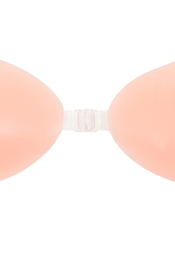 Silicon Front-Fastening Invisible Bra - Beige