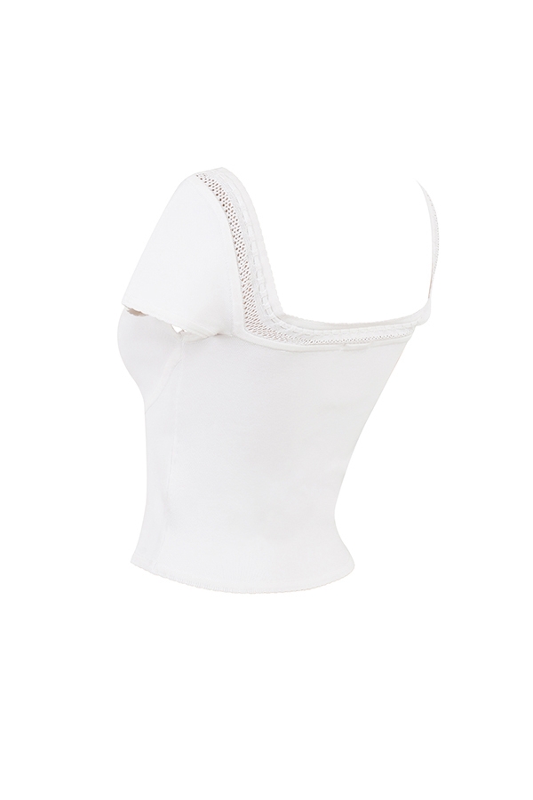 Nola-Ivory Dainty Knit Top