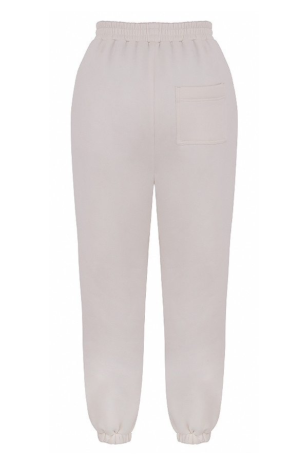 Sky-Off White Fleece Back Jogging Trousers