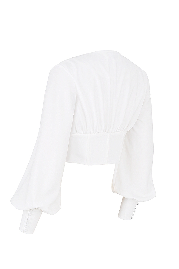 Mirabelle-White Lace Up Corset