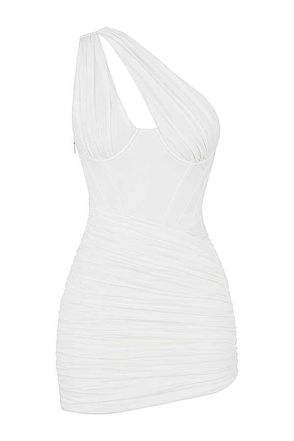 Clementine-White Cut Out Mini Dress