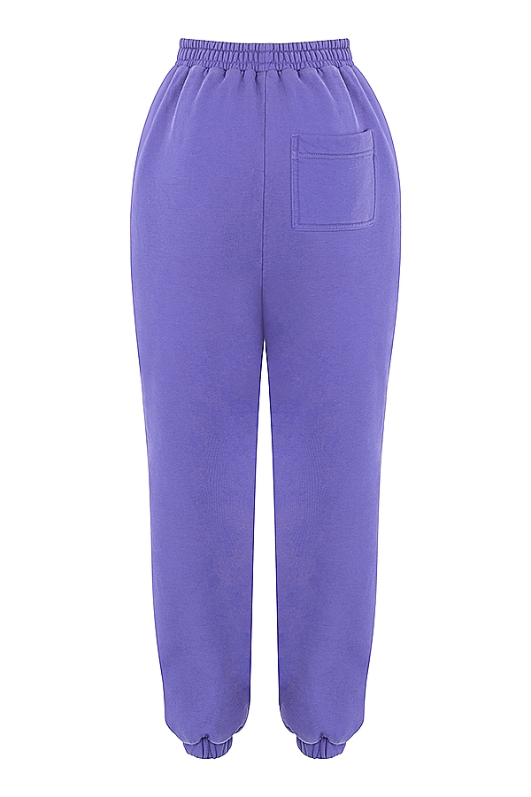 Sky-Purple Fleece Back Jogging Trousers