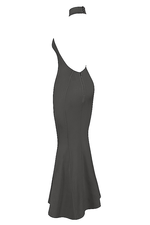 Juliette-Shadow Halter Gown