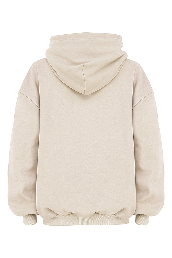 Halo-Oatmeal Oversized Hoodie