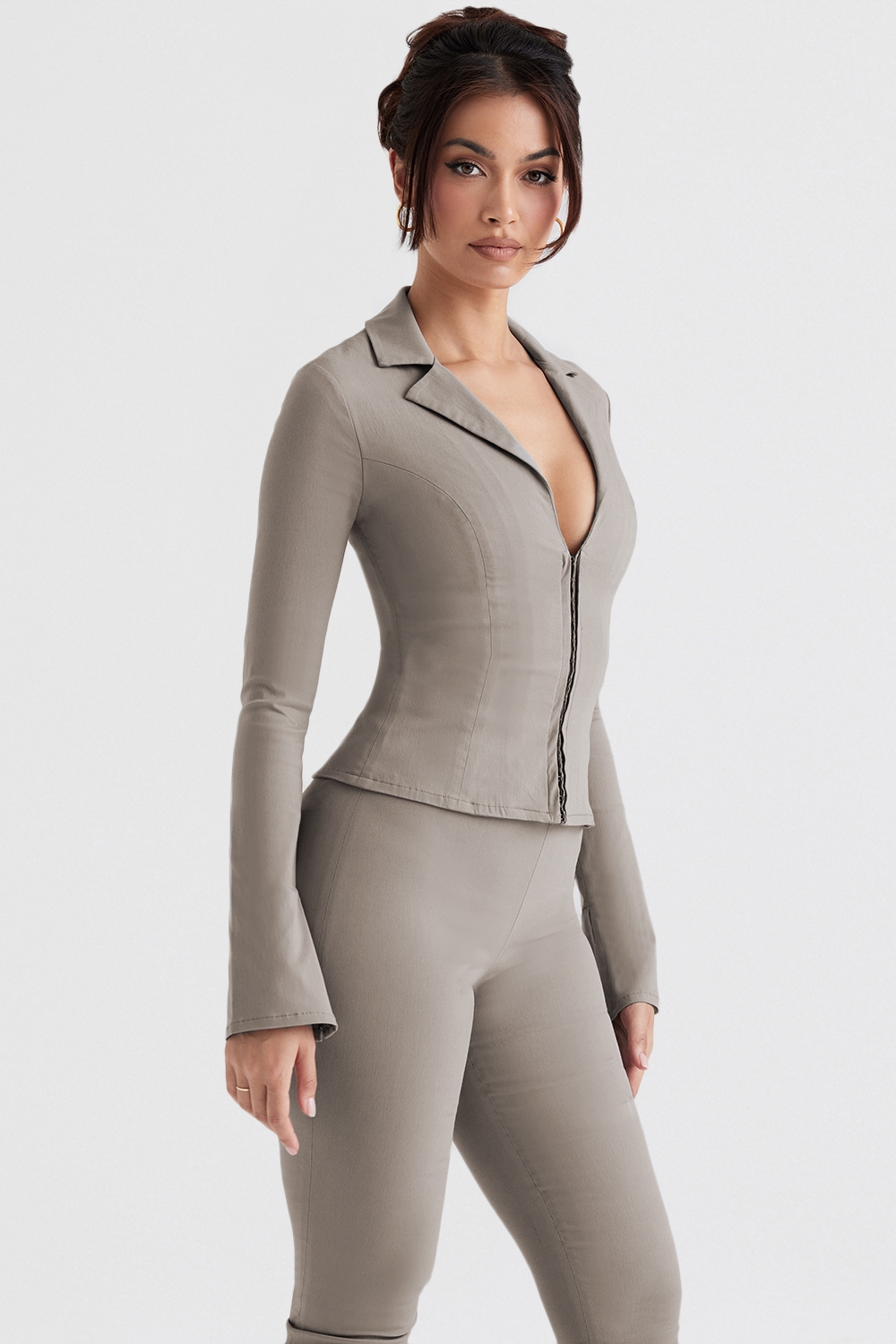 Zakira-Smoke Fitted Shirt