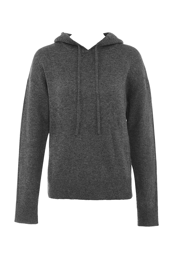 Jionni-Charcoal Cashmere Blend Hoodie - SALE