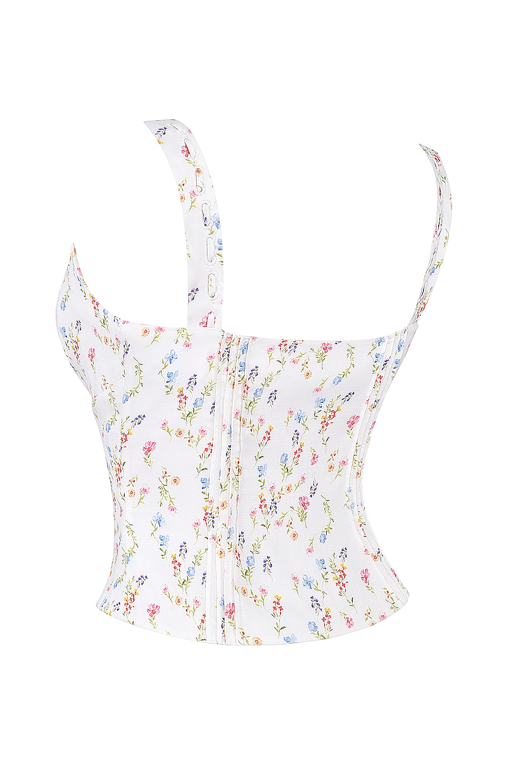 Chicca-White Posy Print Top