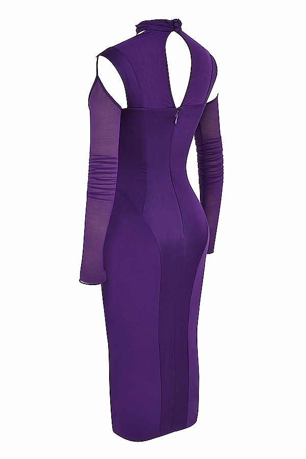 Talika-Grape Corset Midi Dress