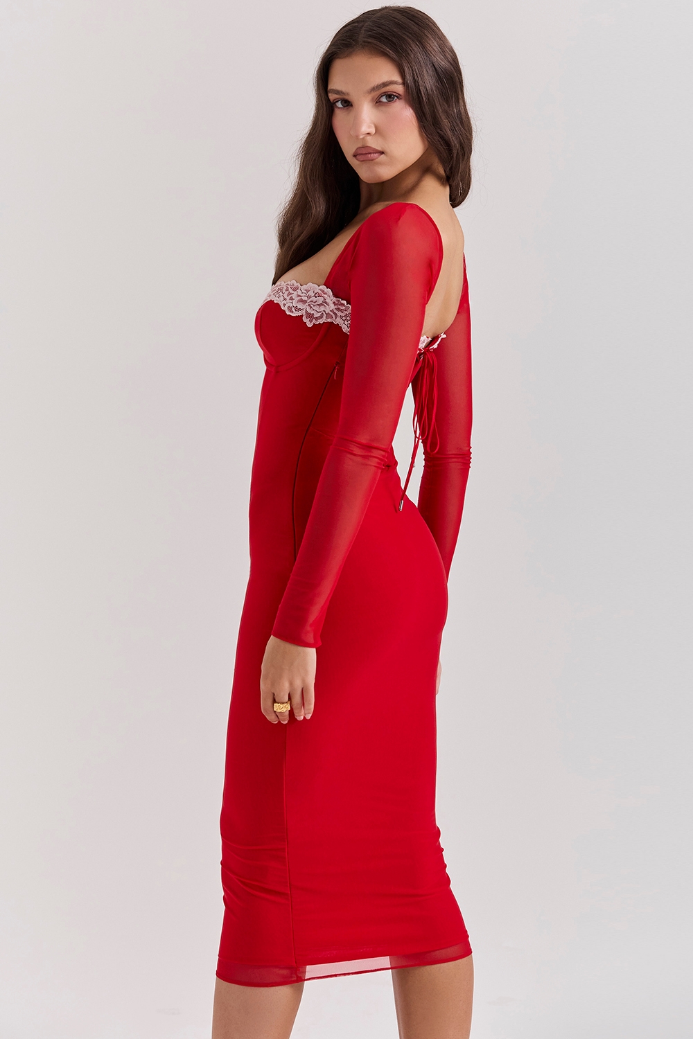 Seraphina-Scarlet Corset Dress