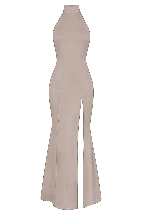 Juliette-Mushroom Halter Gown