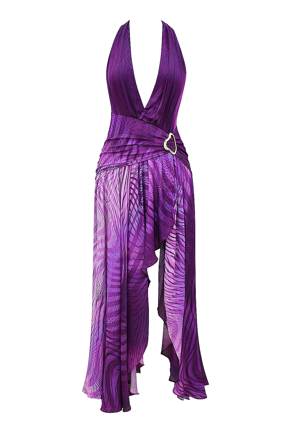 Olessia-Orchid Backless Halter Maxi Dress