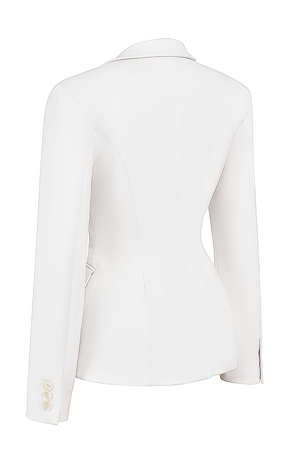 Sariah-Ivory Contour Tailored Blazer