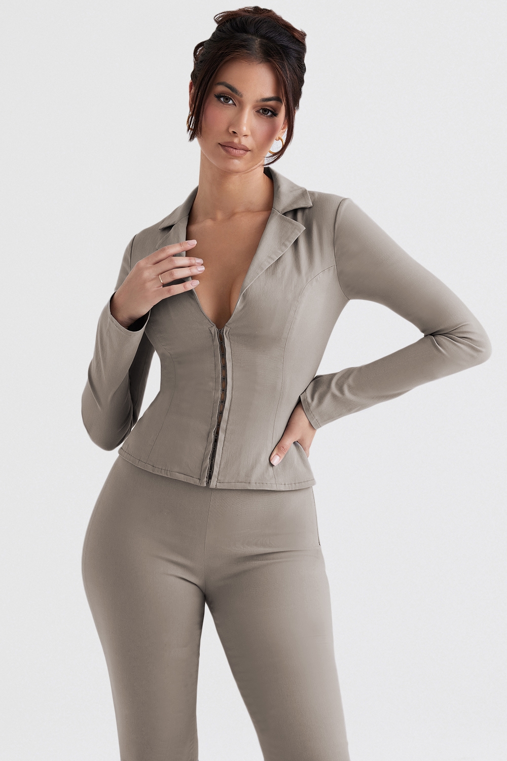 Zakira-Smoke Fitted Shirt