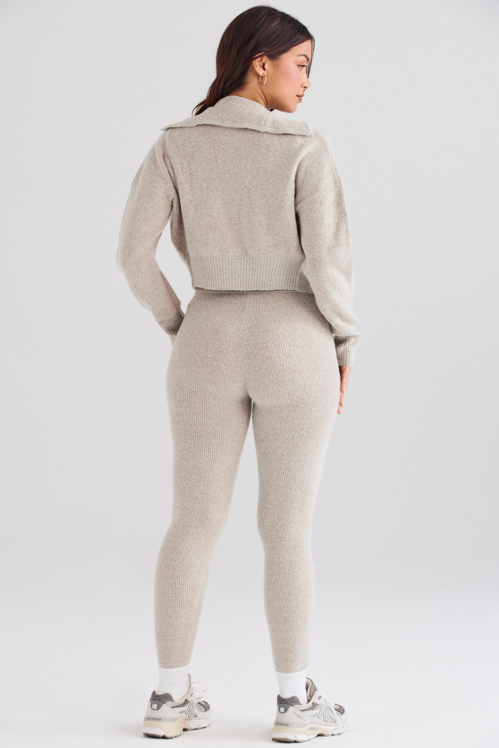 Sydney-Opal Ribbed Knit Leggings - SALE