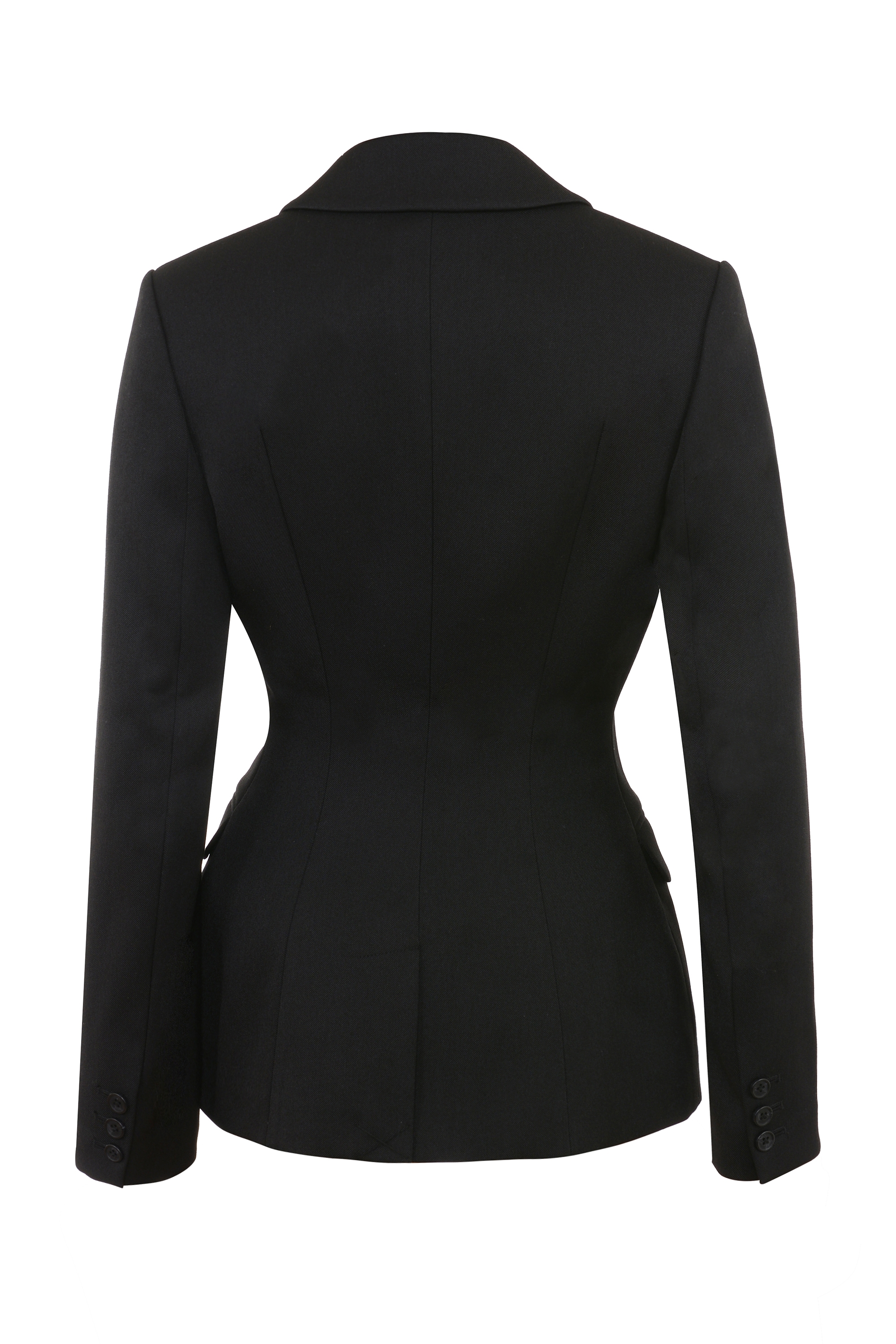 Aviva-Black Tailored Hourglass Jacket