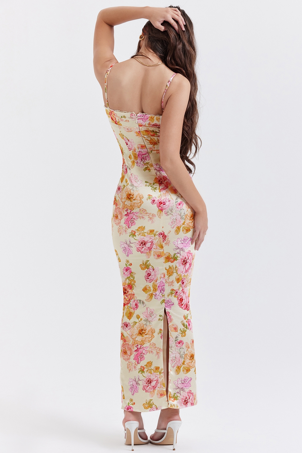 Josefina-Ivory Floral Maxi Dress