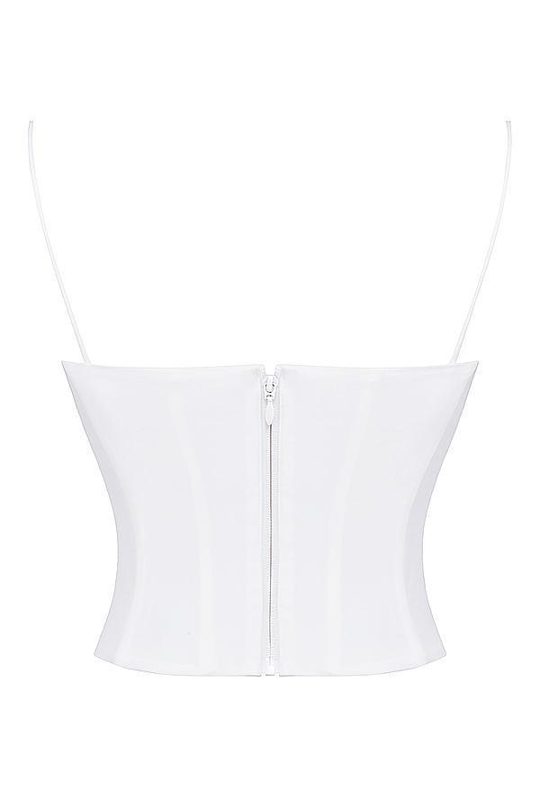 Audette-White Structured Corset