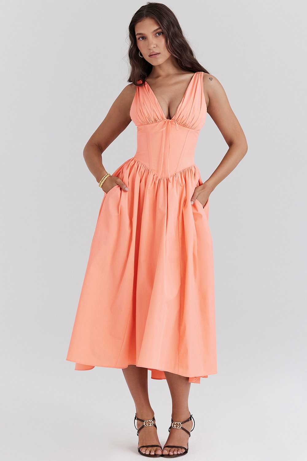 Emmelina-Sorbet Cotton Corset Sundress