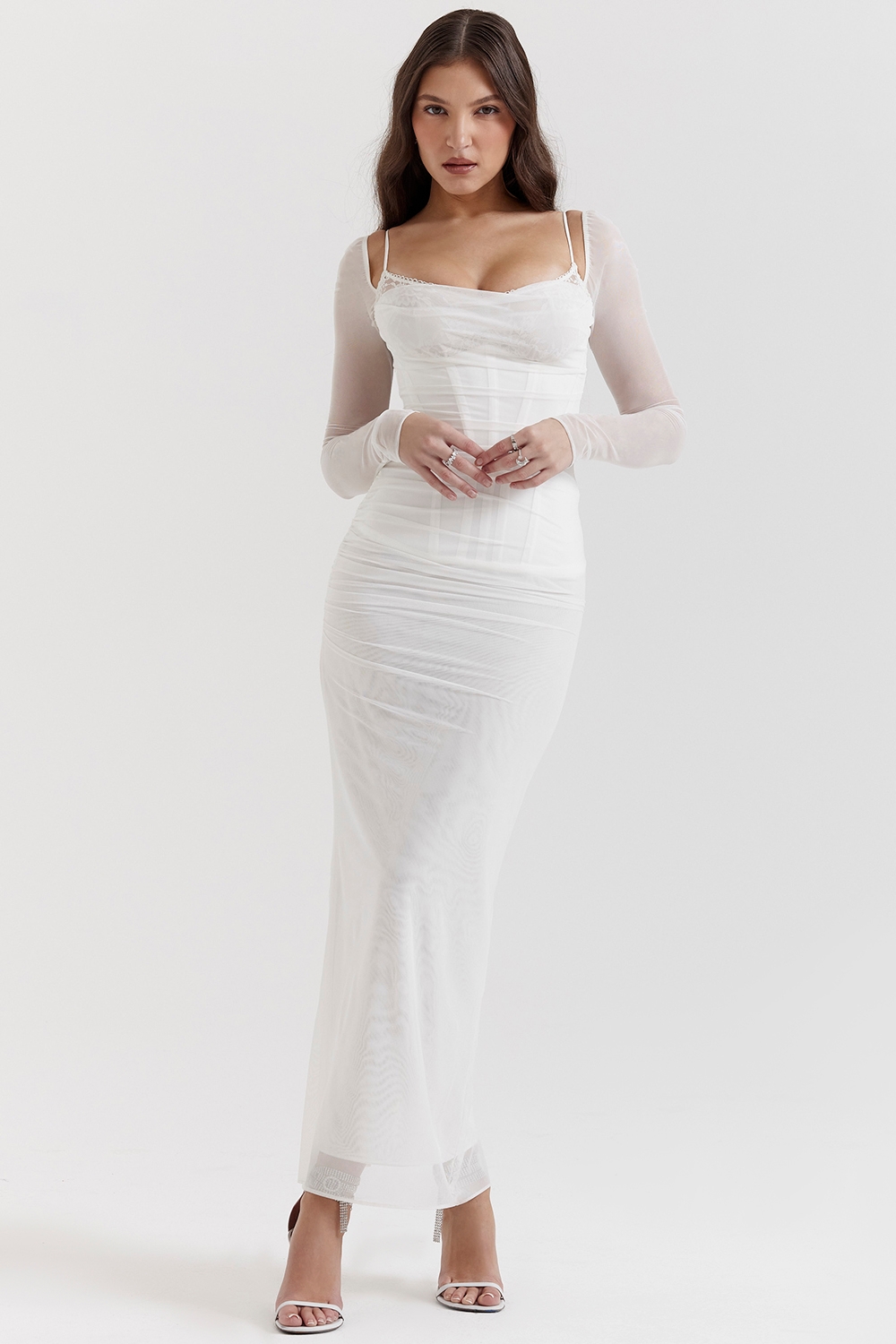 Katarina-White Maxi Dress