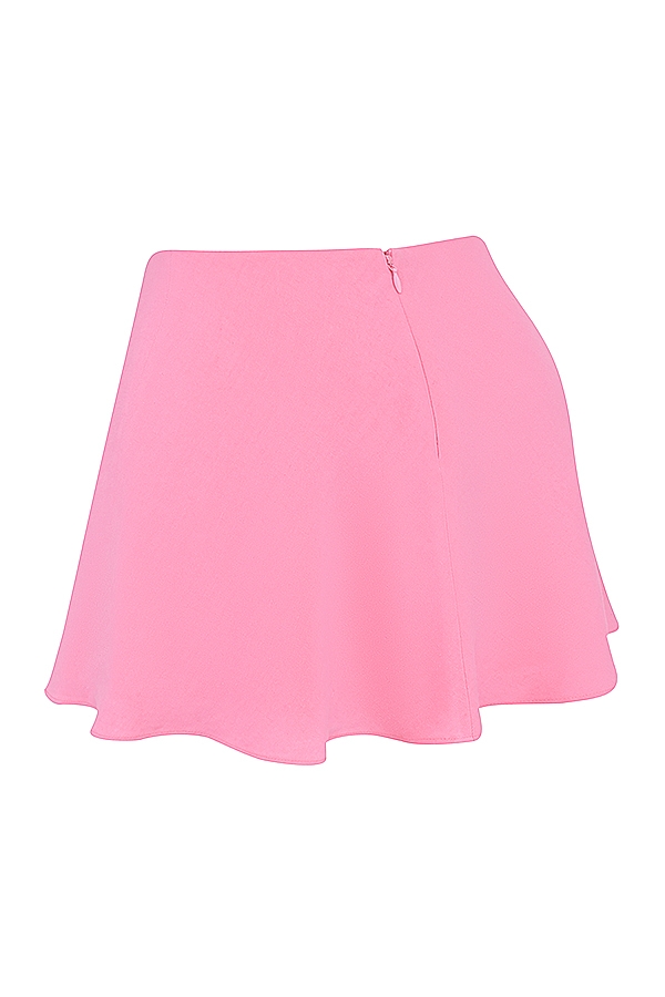 Lil-French Pink Floaty Mini Skirt